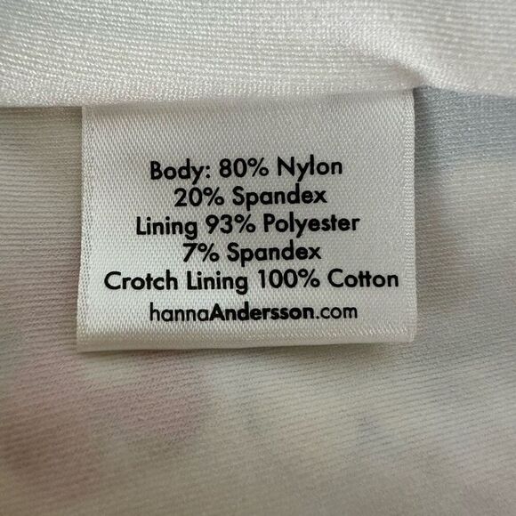Hanna Andersson Ruffle Sunblock One Piece size 6-7 White Floral - Picture 4 of 7